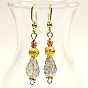 Crackled Glass Beaded Earrings